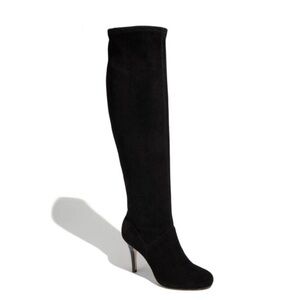 Cole Haan x Nike Air Brown Suede Talia Knee High Boot in Black Suede